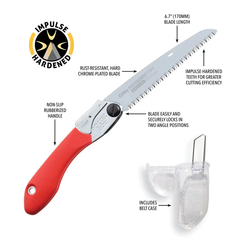 Silky PocketBoy 170 Folding Saw, Large Teeth