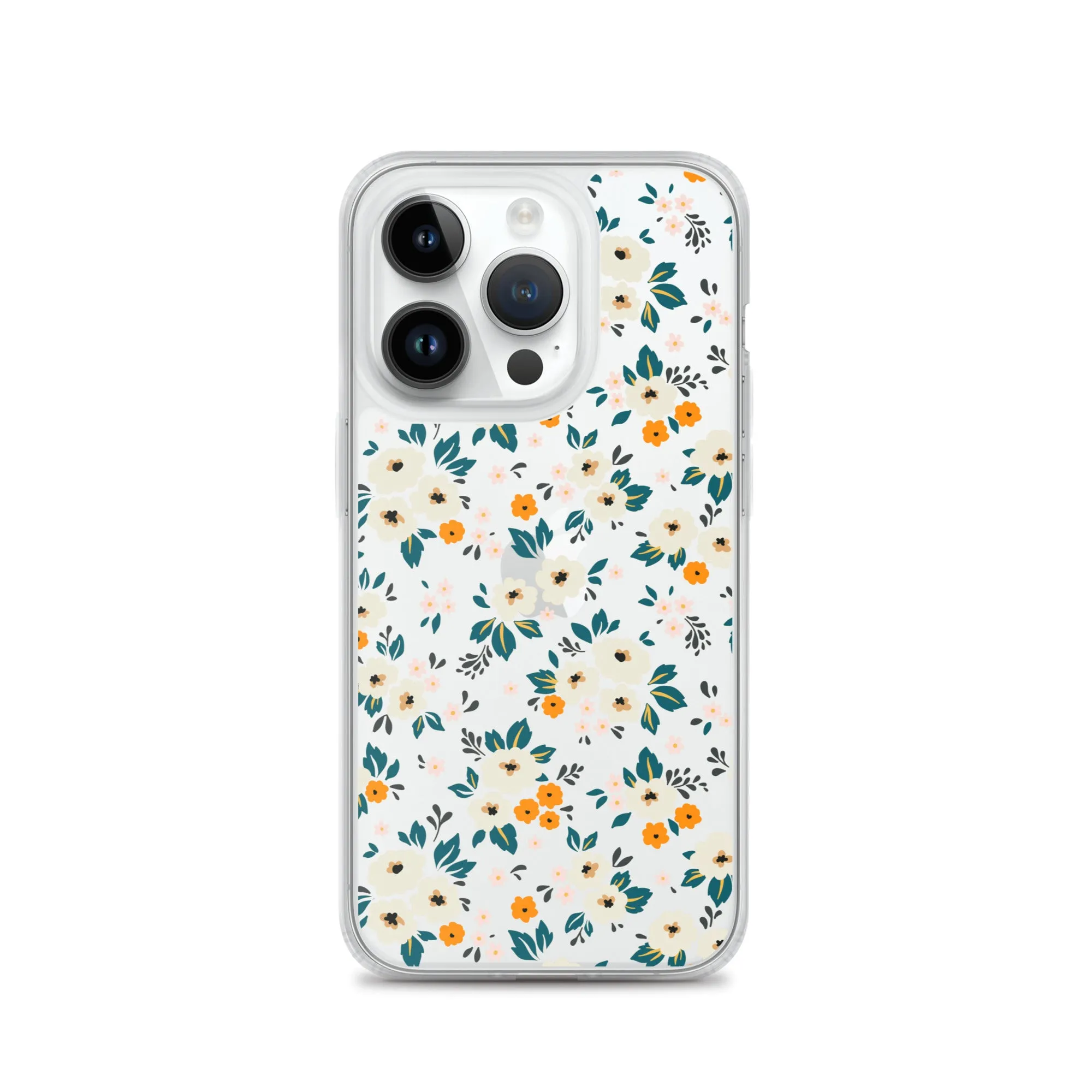 Small Flower Pattern Clear iPhone 15 14 13 12 Pro Max Case, Floral Print Cute Aesthetic iPhone 11 Mini SE 2020 XS XR X 8 7 Plus Transparent