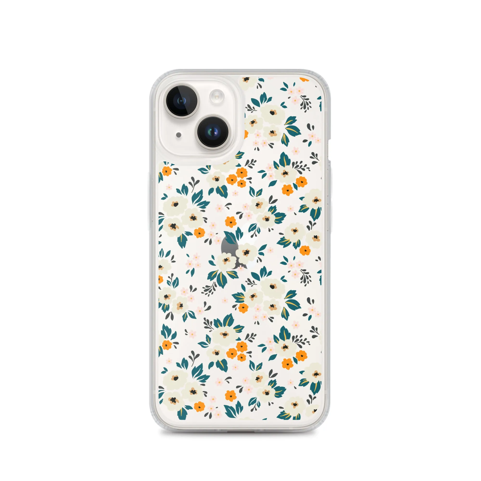 Small Flower Pattern Clear iPhone 15 14 13 12 Pro Max Case, Floral Print Cute Aesthetic iPhone 11 Mini SE 2020 XS XR X 8 7 Plus Transparent