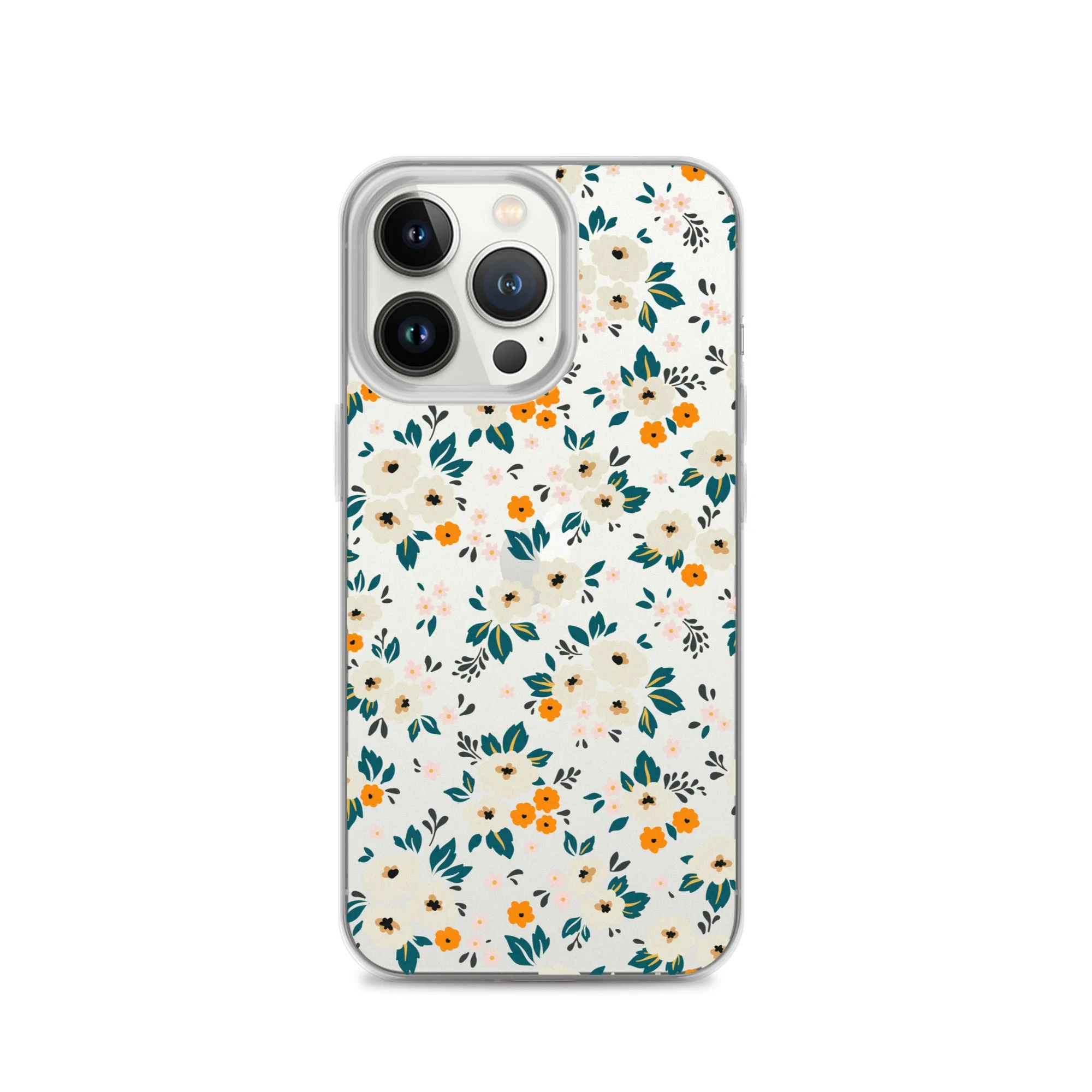 Small Flower Pattern Clear iPhone 15 14 13 12 Pro Max Case, Floral Print Cute Aesthetic iPhone 11 Mini SE 2020 XS XR X 8 7 Plus Transparent