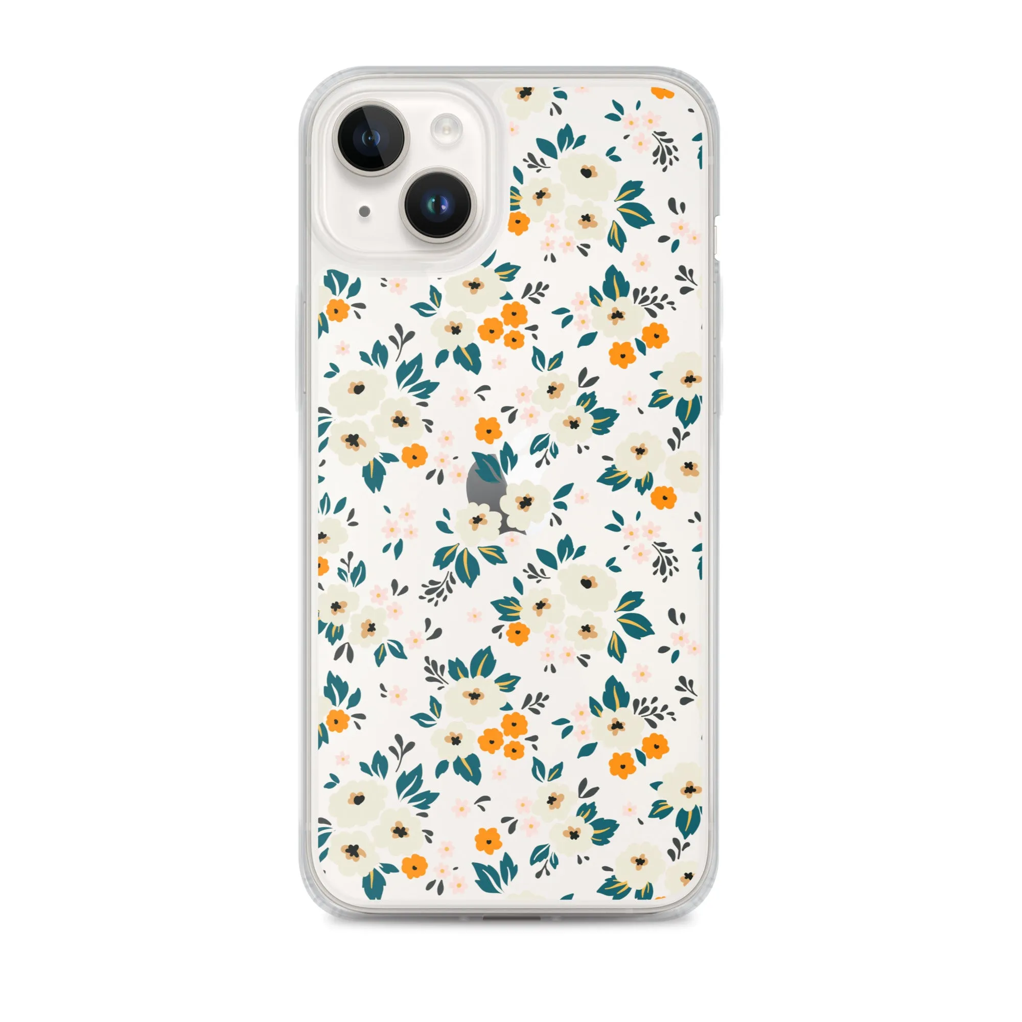 Small Flower Pattern Clear iPhone 15 14 13 12 Pro Max Case, Floral Print Cute Aesthetic iPhone 11 Mini SE 2020 XS XR X 8 7 Plus Transparent