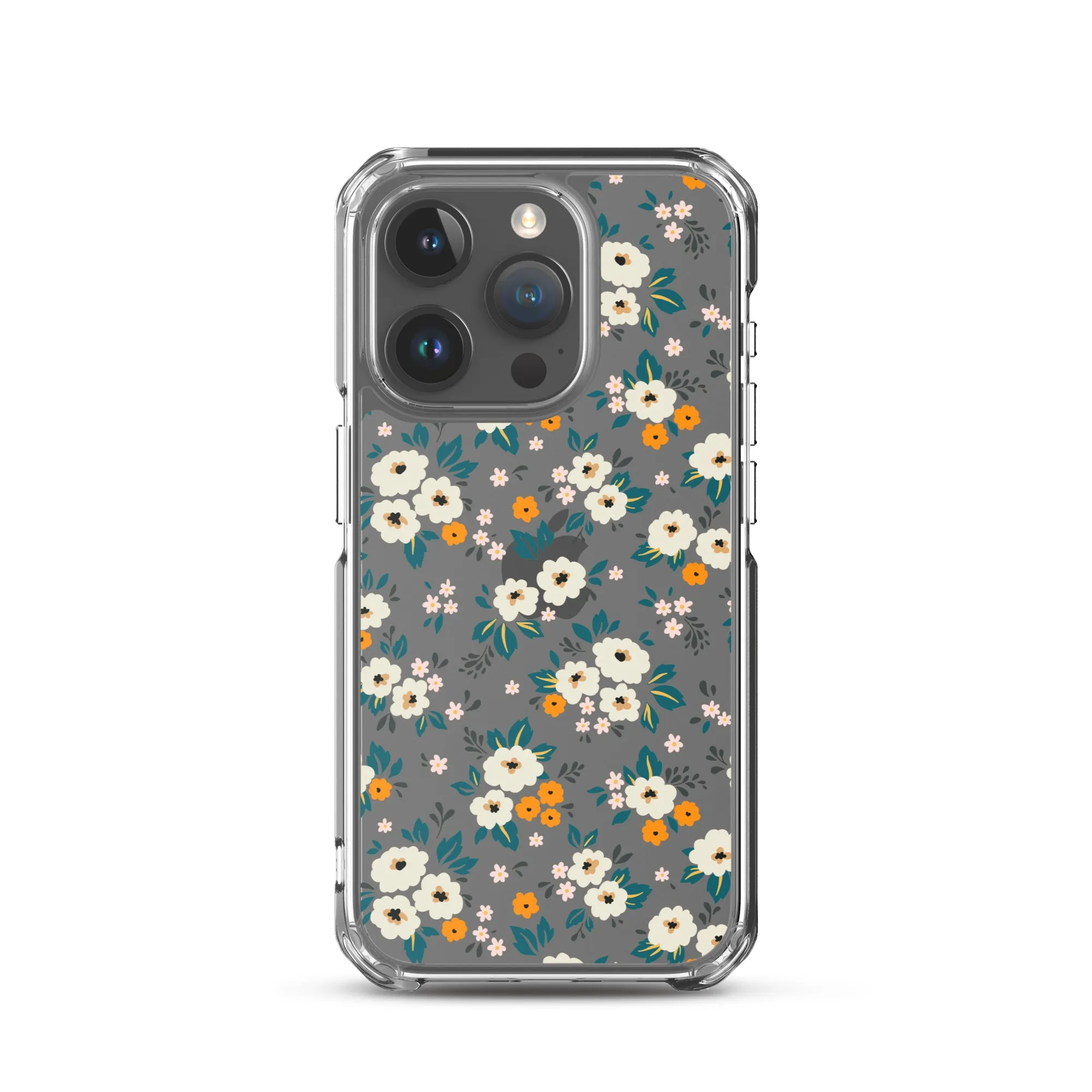 Small Flower Pattern Clear iPhone 15 14 13 12 Pro Max Case, Floral Print Cute Aesthetic iPhone 11 Mini SE 2020 XS XR X 8 7 Plus Transparent