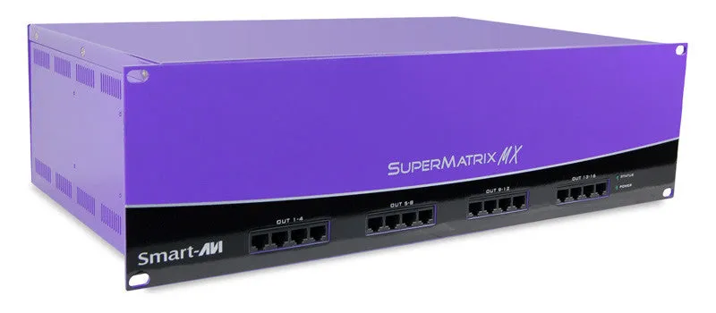 SmartAVI SMX-AV1616S Component or UXGA   Audio over CAT5 16x16 Matrix with RS-232