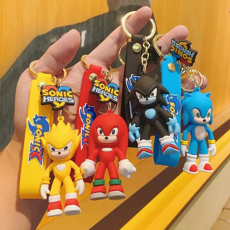 Sonic BLUE Model B Silicone Keychain - High-Quality 3D Design