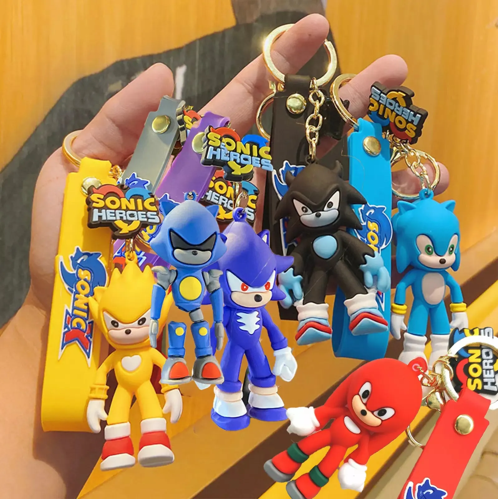 Sonic BLUE Model B Silicone Keychain - High-Quality 3D Design