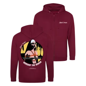 Sonic Demon - Nun Zip Hoodie - Burgundy