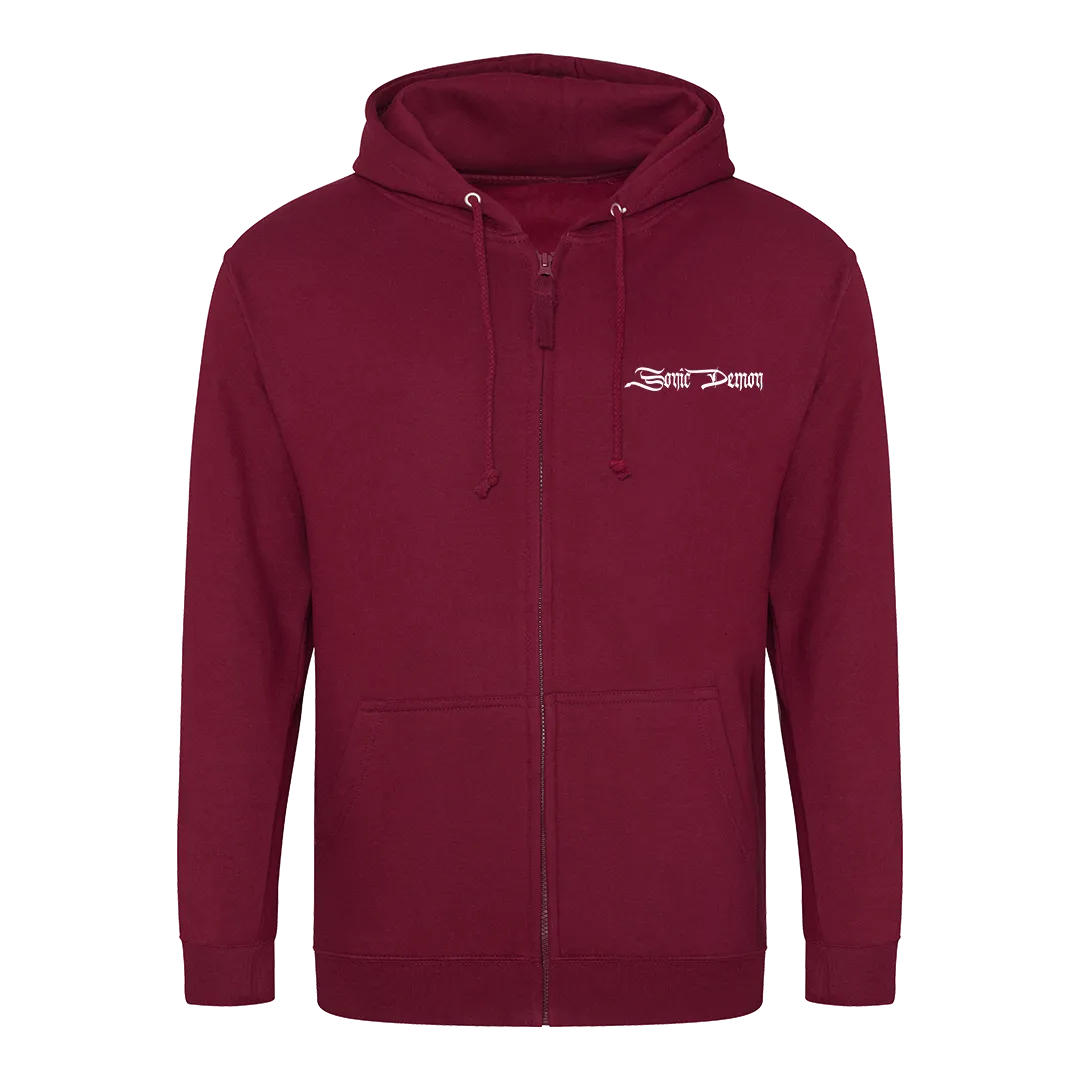 Sonic Demon - Nun Zip Hoodie - Burgundy