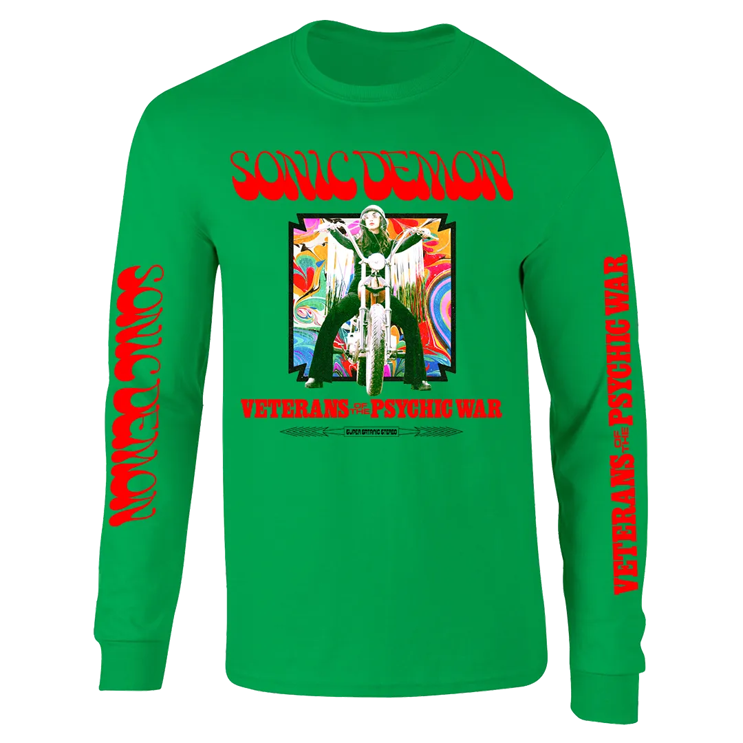 Sonic Demon - Psychic War Biker Girl Longsleeve - Green