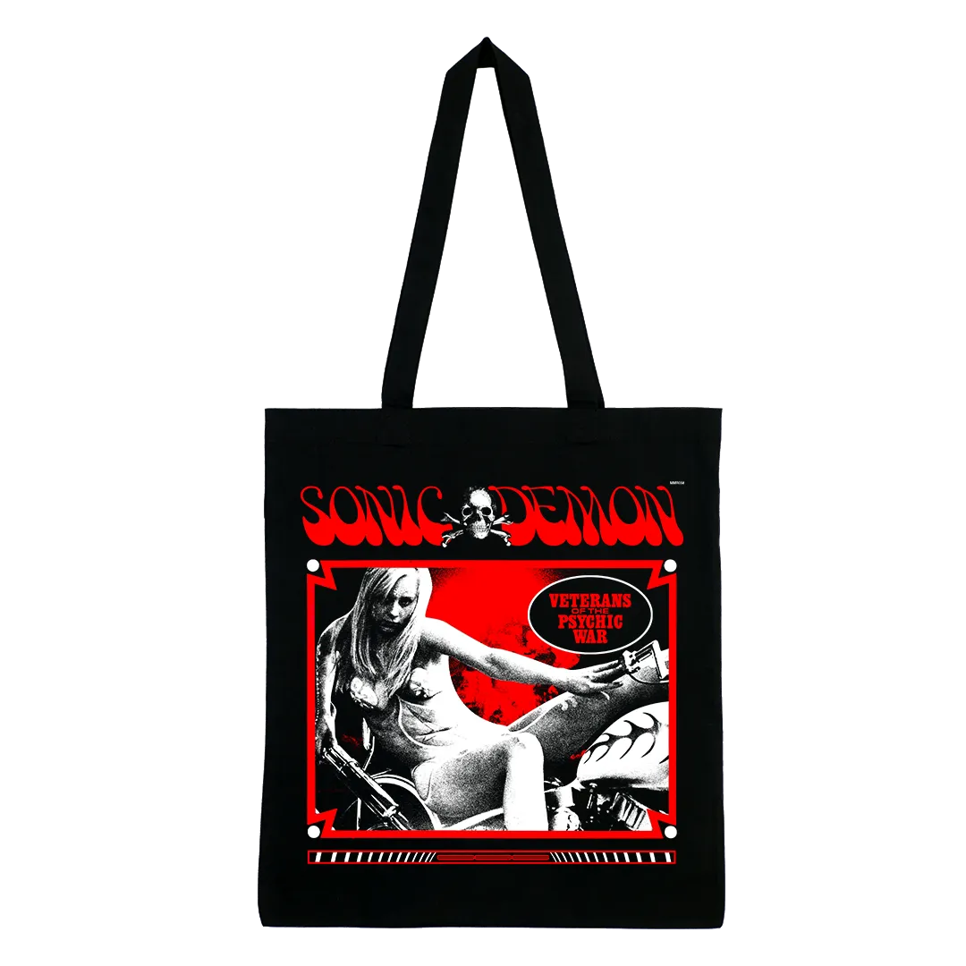 Sonic Demon - Psychic War Chopper Girl Tote Bag - Black