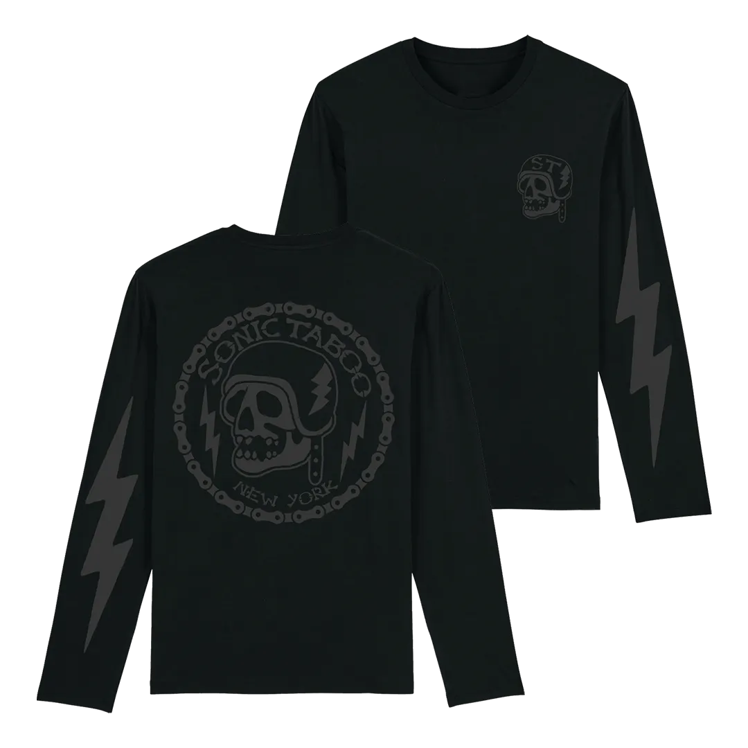 Sonic Taboo - Skull Logo (Black) Longsleeve - Black