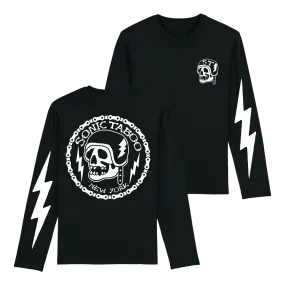 Sonic Taboo - Skull Logo (White) Longsleeve - Black