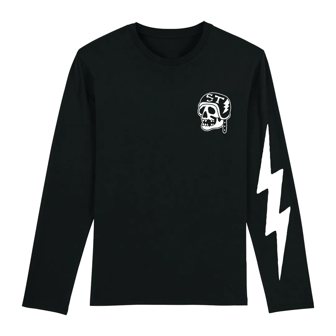 Sonic Taboo - Skull Logo (White) Longsleeve - Black