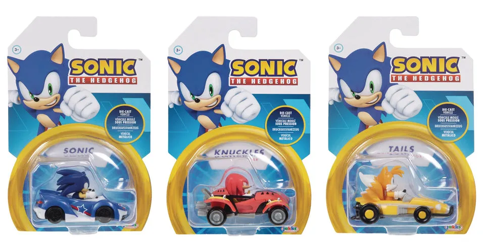 SONIC THE HEDGEHOG 1/64 DIE-CAST VEHICLE WV3 ASST