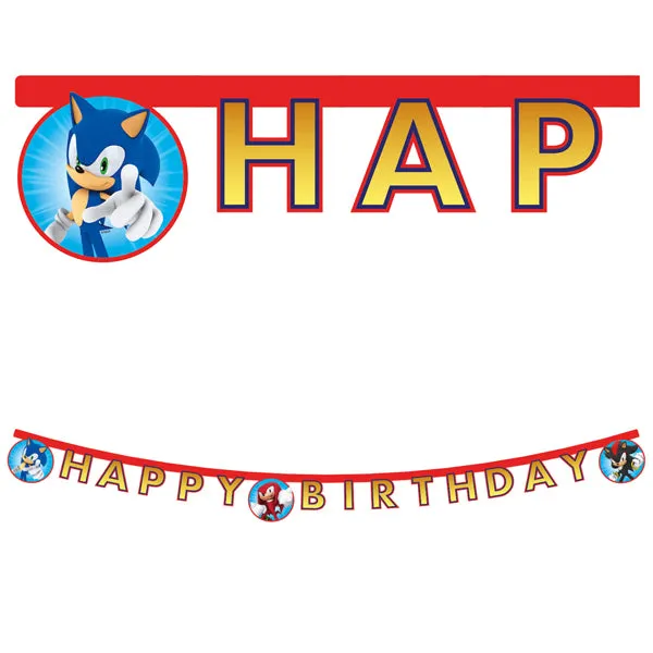 Sonic The Hedgehog Birthday Banner