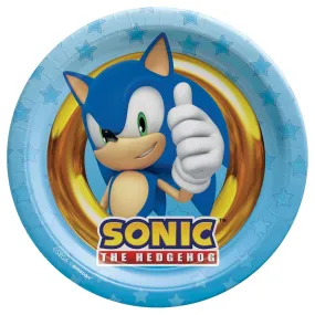 Sonic the Hedgehog Dessert Paper Plates, 7 in, 8 Count