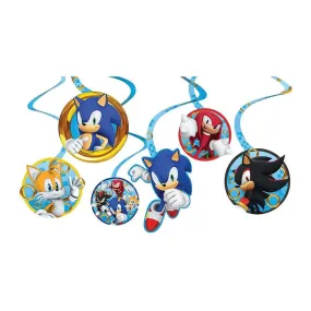 Sonic the Hedgehog Hanging Swirl Decorations