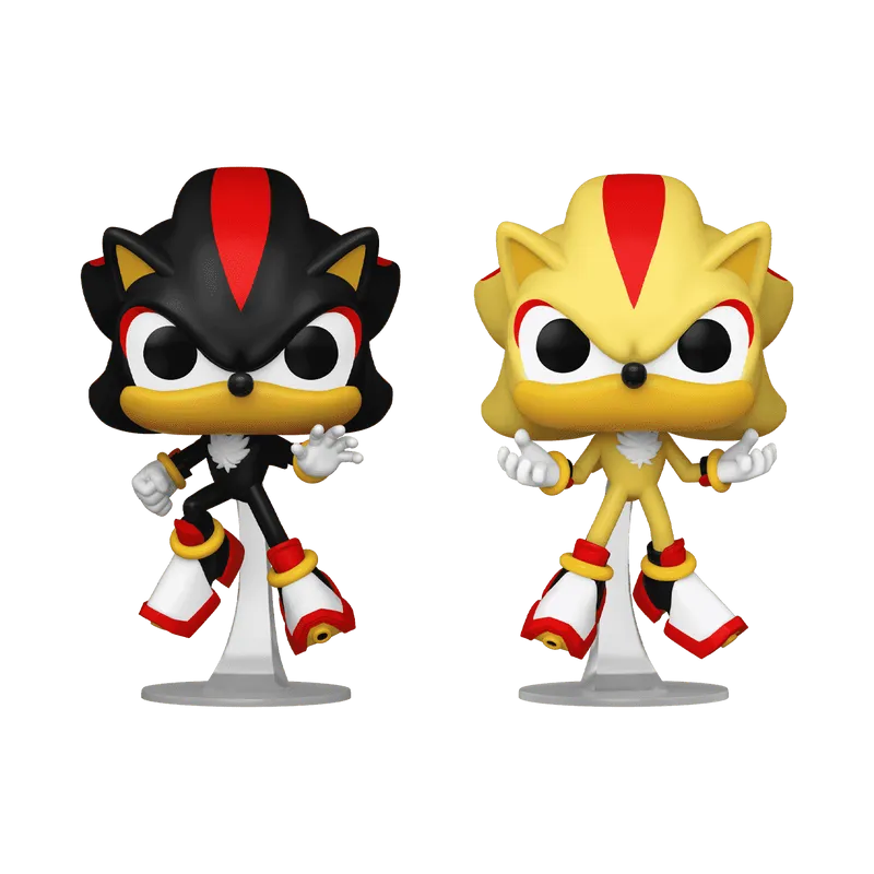 Sonic the Hedgehog Shadow & Super Shadow (Glow) 2-pack Gamestop Exclusive