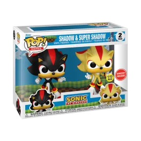 Sonic the Hedgehog Shadow & Super Shadow (Glow) 2-pack Gamestop Exclusive