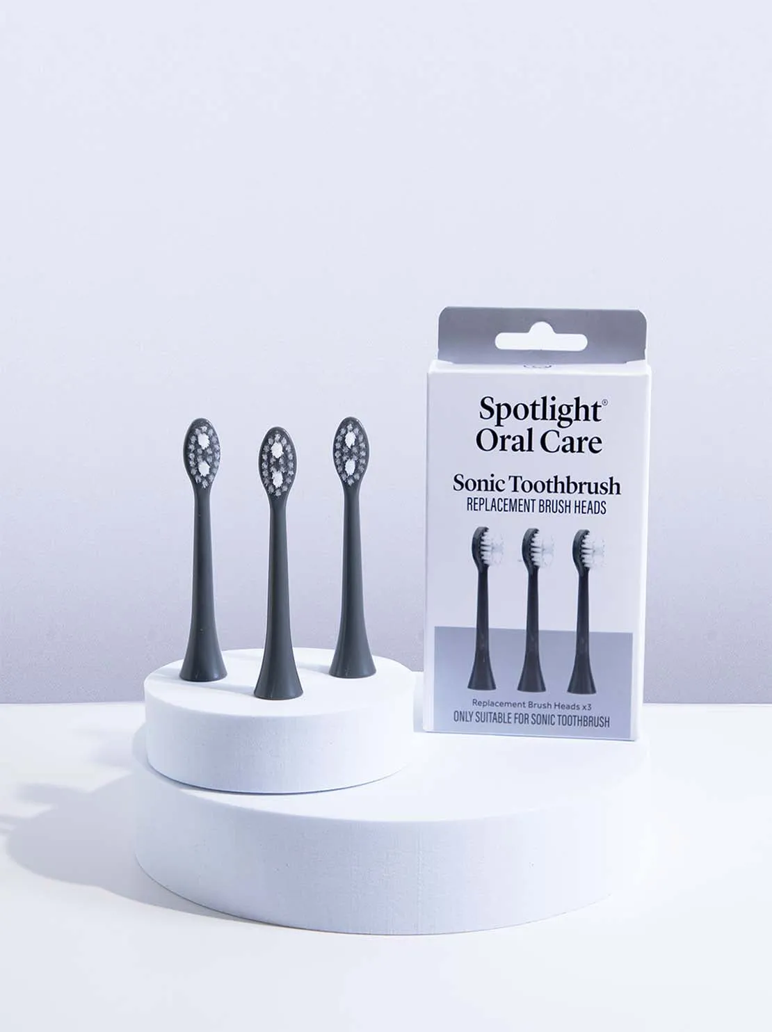 Sonic Toothbrush Replacement Heads - Graphite Grey