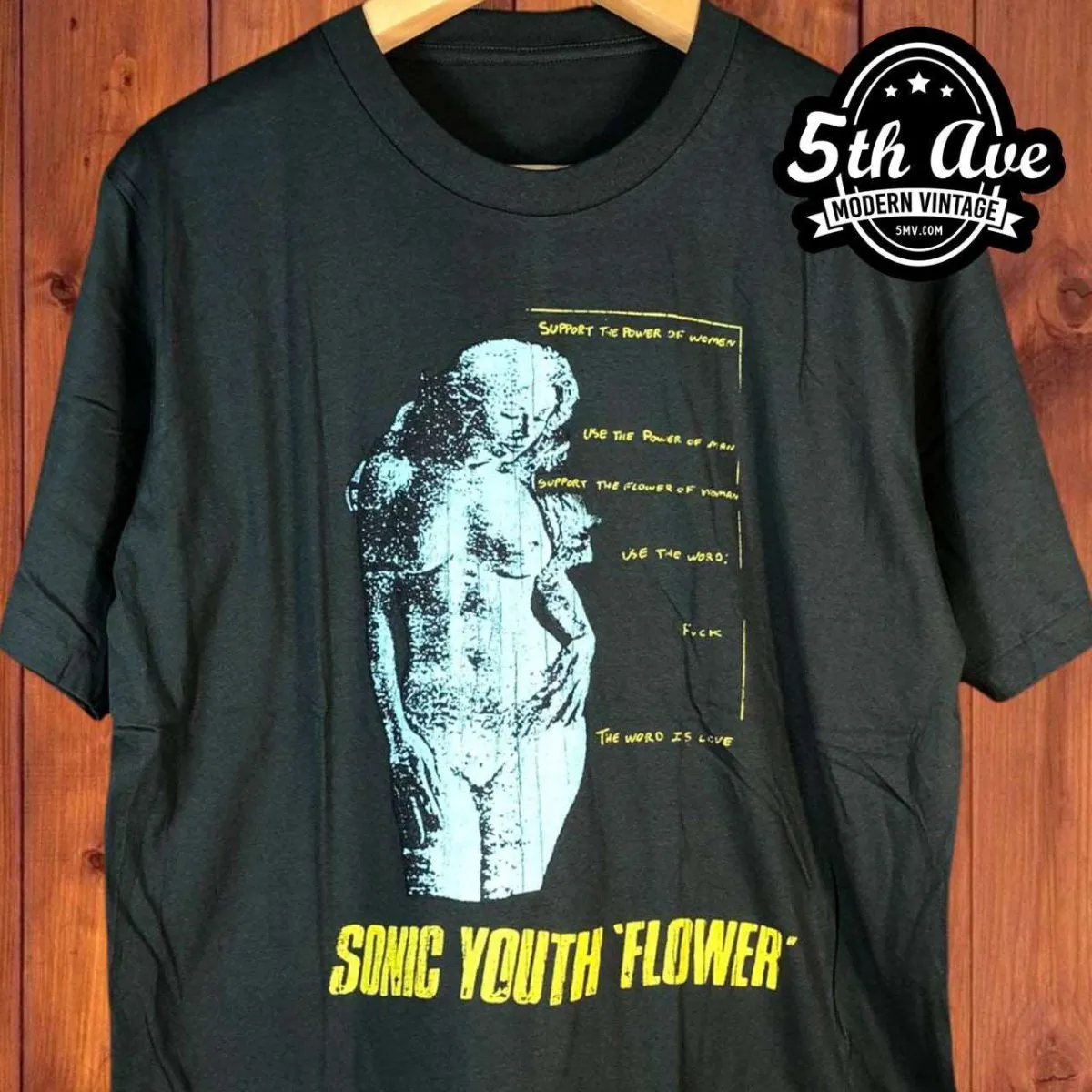 Sonic Youth Flower - New Vintage Band T shirt