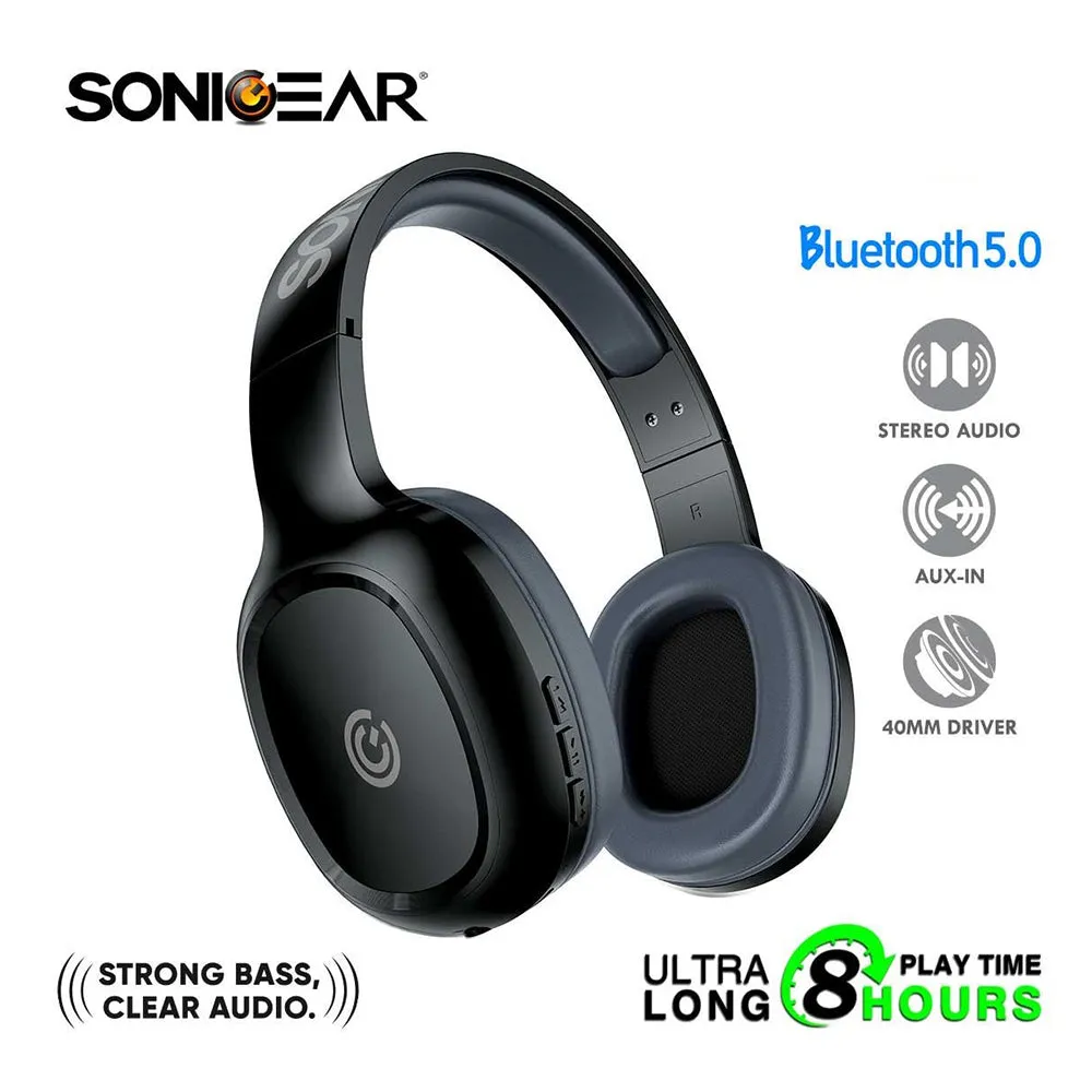 SonicGear Airphone3 Bluetooth Headphones Black