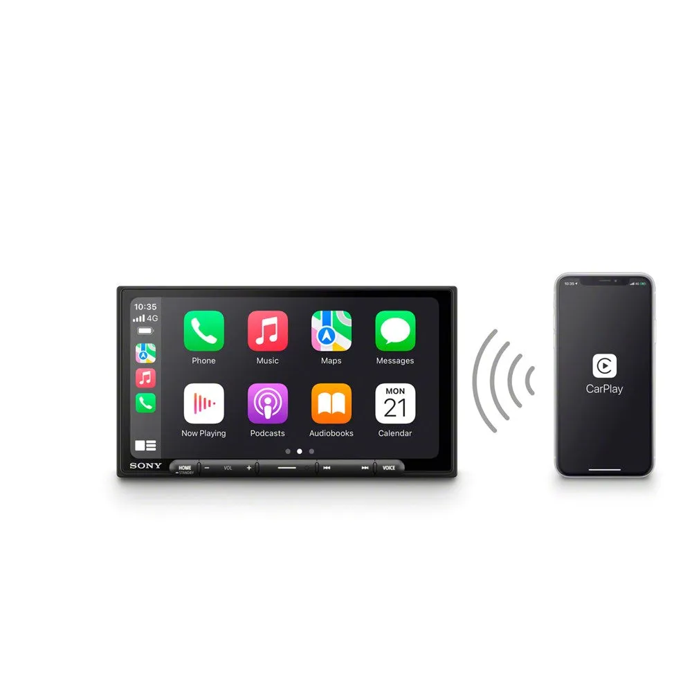 Sony XAVAX6000 6.95 Inch Digital Multimedia Receiver Head Unit with Wireless Apple CarPlay, Android Auto and HDMI Input