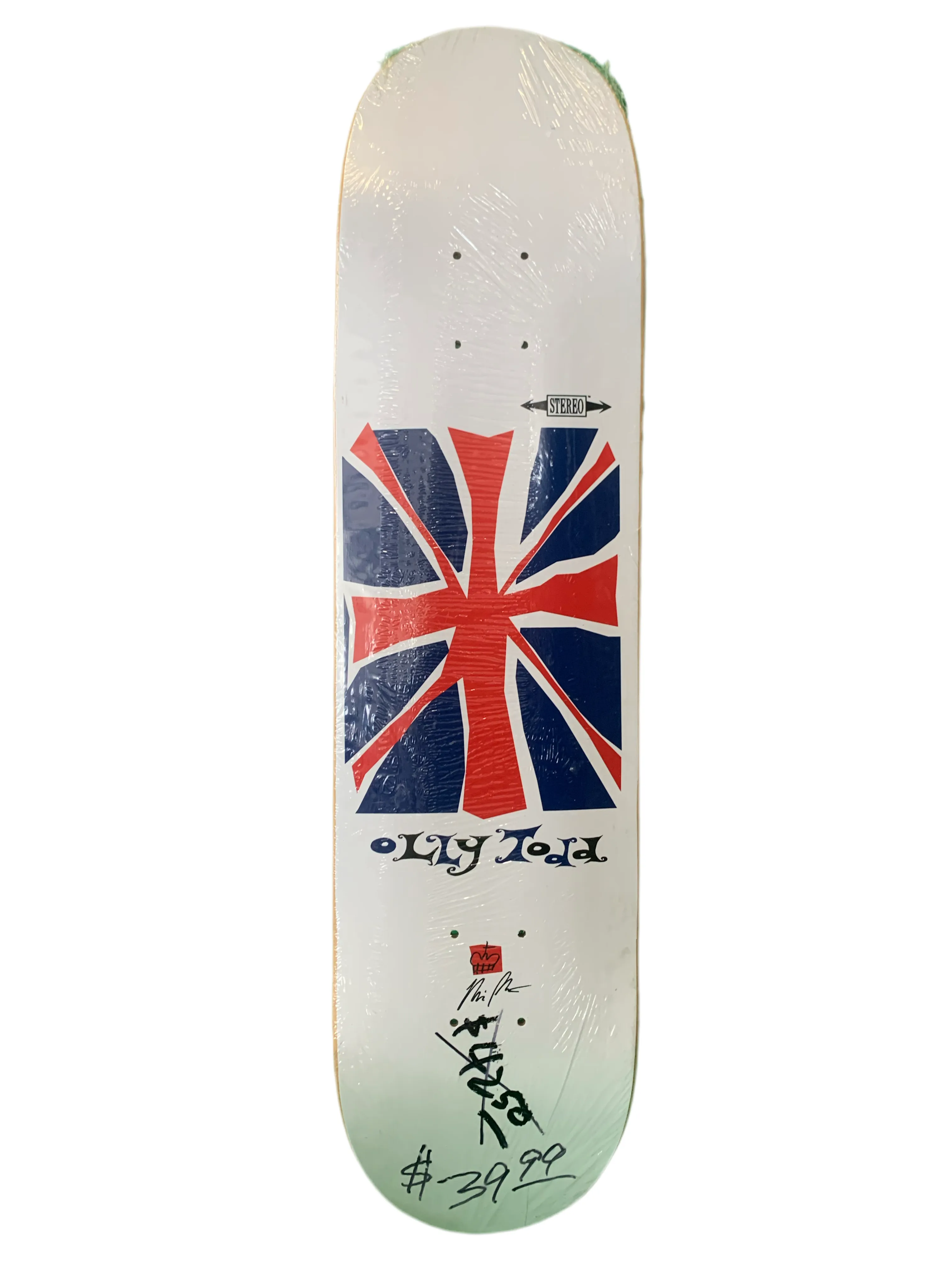 Stereo Olly Todd UK Flag 7.6" Classic Skateboard Deck