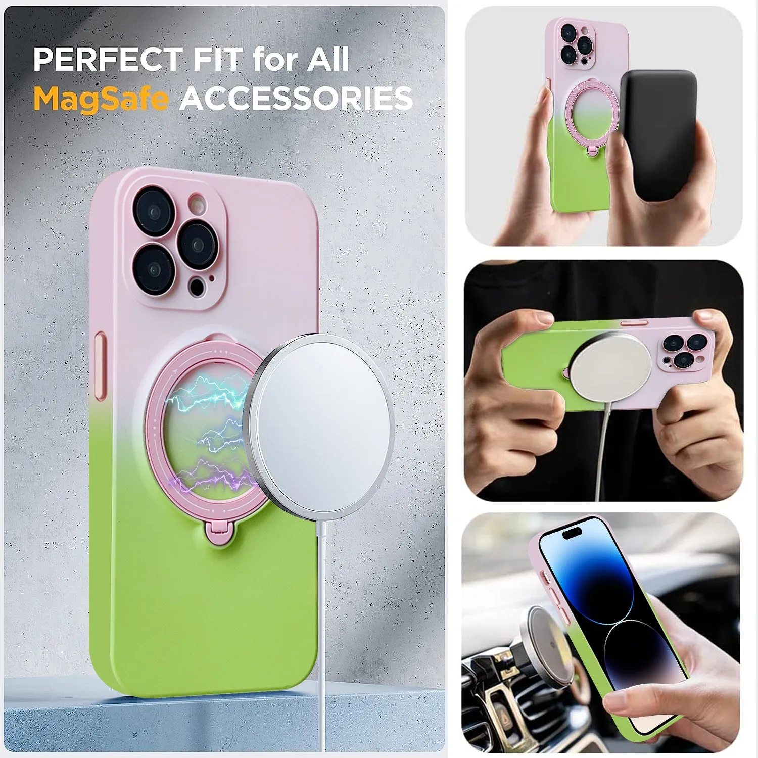 Stylish Magnetic Wireless Charging Case for iPhone