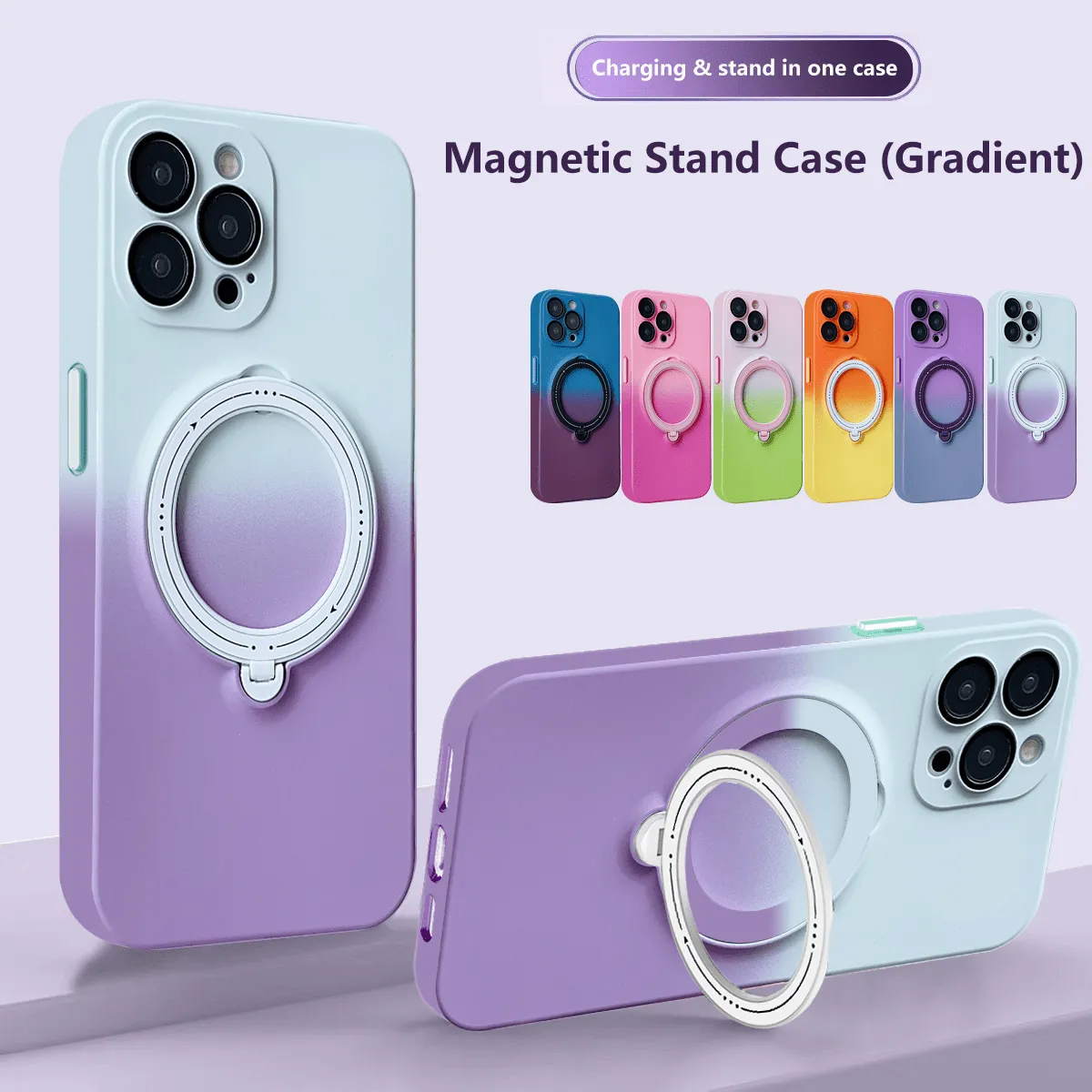 Stylish Magnetic Wireless Charging Case for iPhone