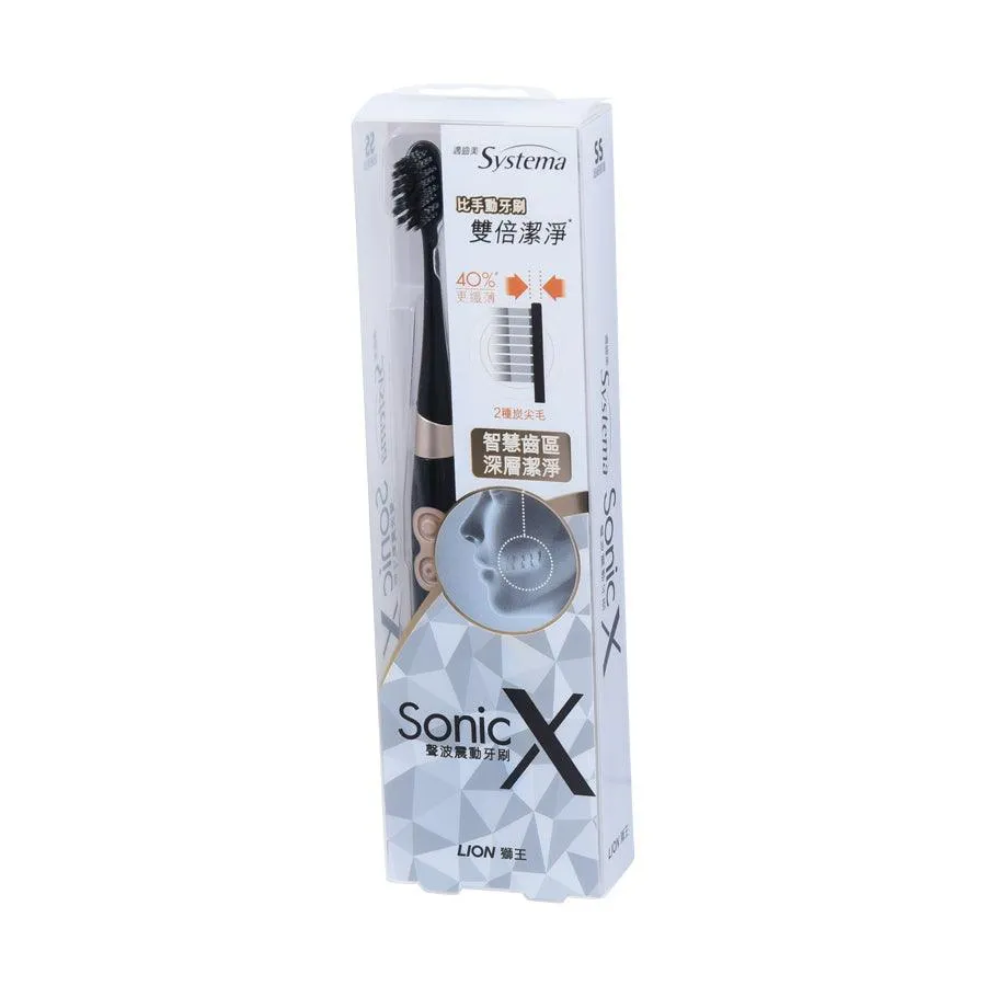 SYSTEMA Sonic X Superthin Spiral Black Sonic Toothbrush