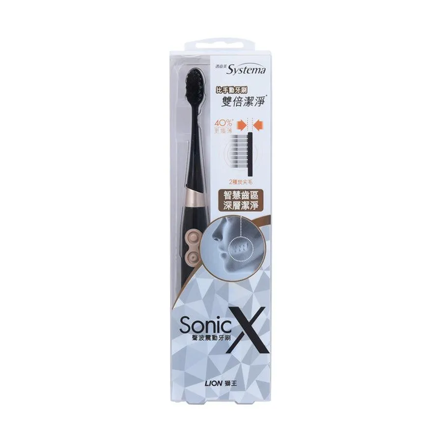 SYSTEMA Sonic X Superthin Spiral Black Sonic Toothbrush