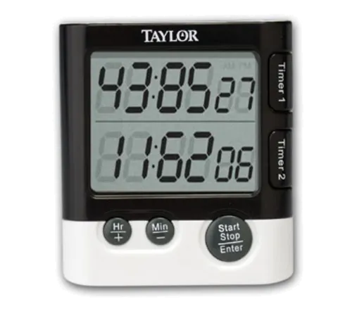 Taylor 5828 Dual Event Digital Timer/Clock, times 2 events, 1-1/2 in  readout, hour/minute t