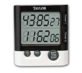 Taylor 5828 Dual Event Digital Timer/Clock, times 2 events, 1-1/2 in  readout, hour/minute t