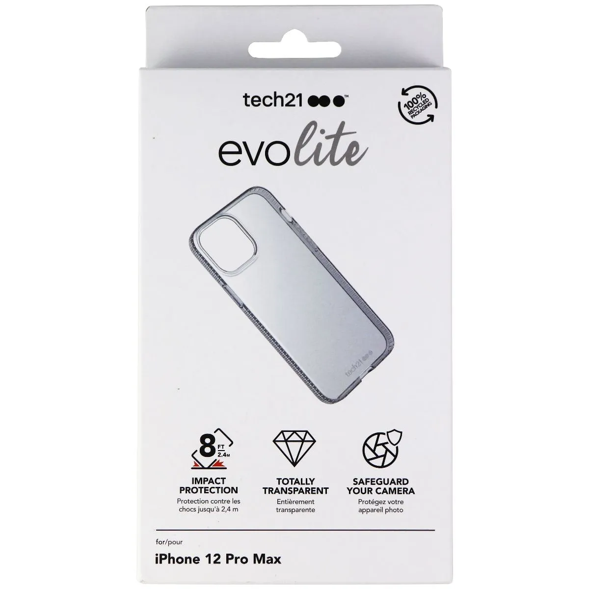 Tech21 Evo Lite Series Case for Apple iPhone 12 Pro Max - Clear