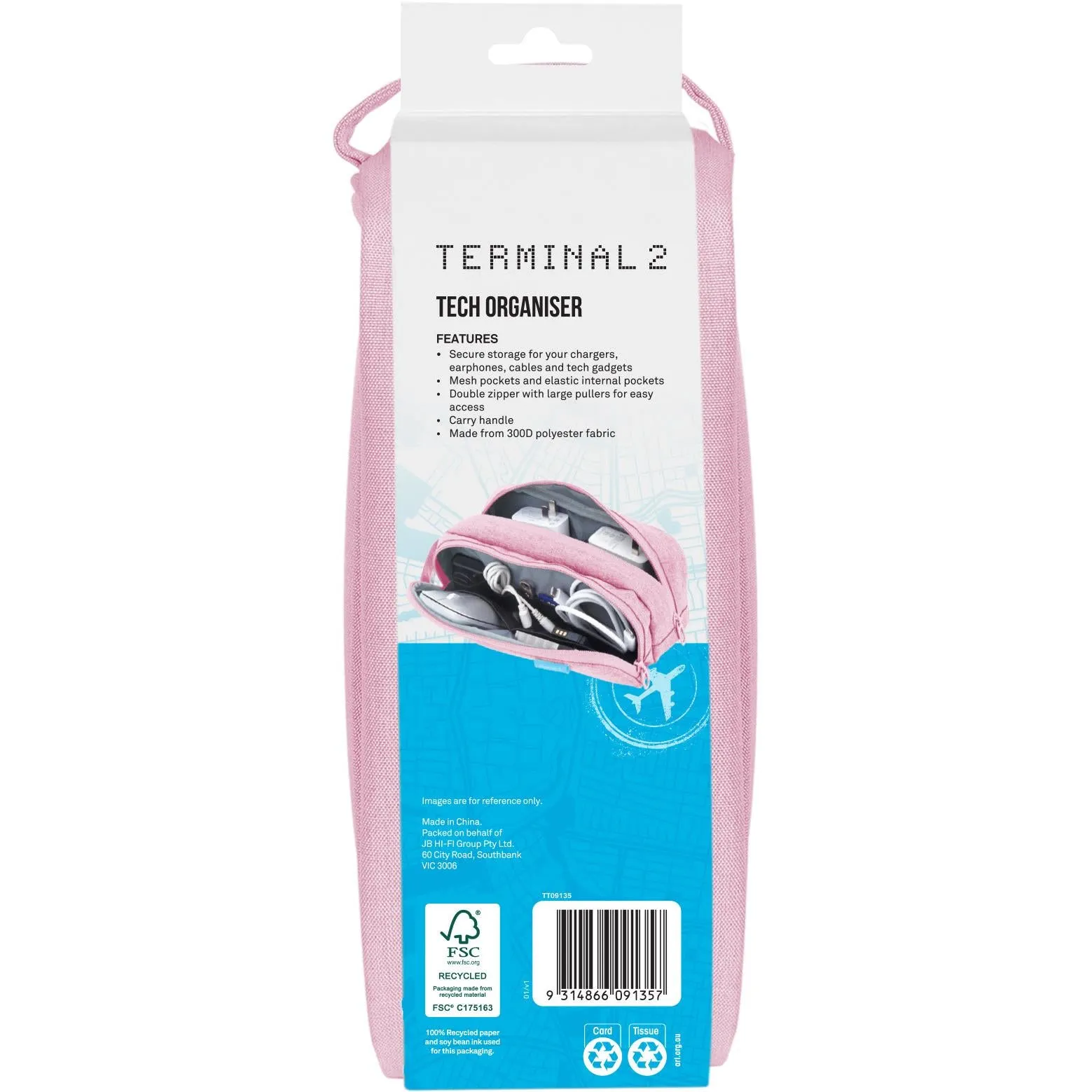 Terminal 2 Tech Storage Travel Bag (Pink)