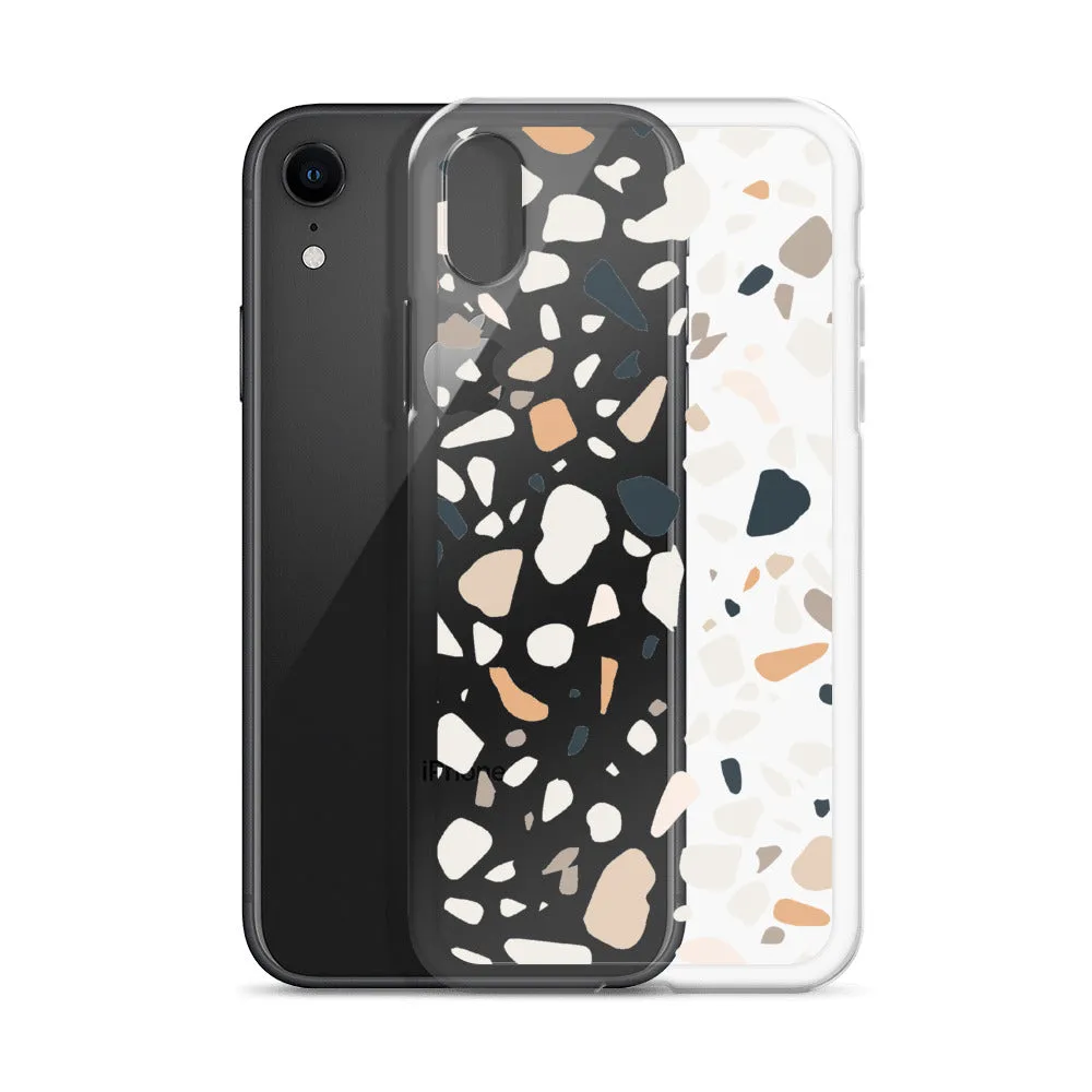 Terrazzo Abstract iPhone 14 13 12 Pro Max Case, Clear Modern Art Print Cute Gift Aesthetic iPhone 11 Mini SE 2020 XS Max XR X 7 8 Cell Phone