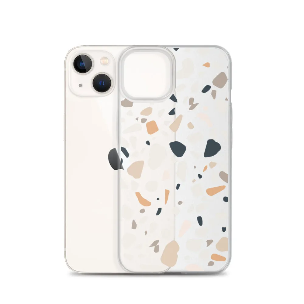 Terrazzo Abstract iPhone 14 13 12 Pro Max Case, Clear Modern Art Print Cute Gift Aesthetic iPhone 11 Mini SE 2020 XS Max XR X 7 8 Cell Phone