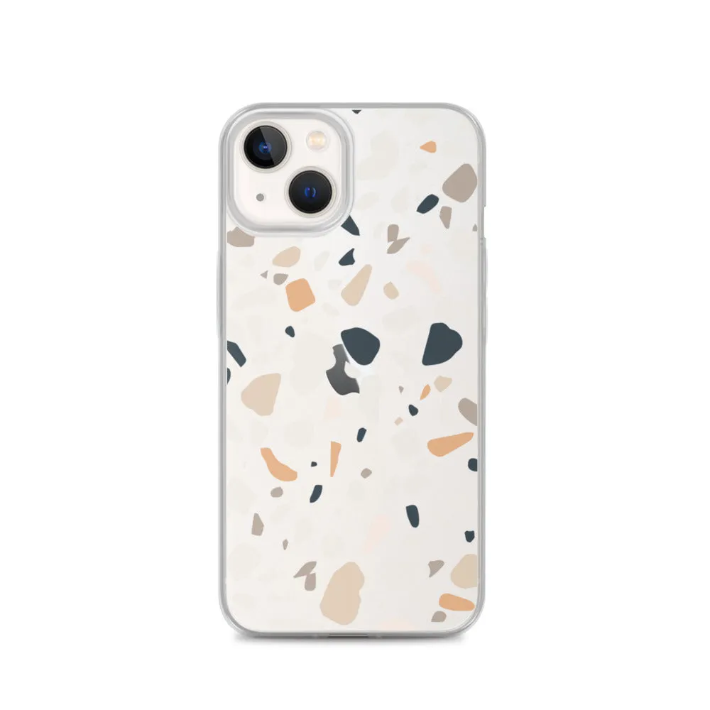 Terrazzo Abstract iPhone 14 13 12 Pro Max Case, Clear Modern Art Print Cute Gift Aesthetic iPhone 11 Mini SE 2020 XS Max XR X 7 8 Cell Phone