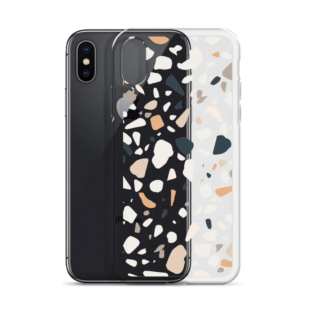 Terrazzo Abstract iPhone 14 13 12 Pro Max Case, Clear Modern Art Print Cute Gift Aesthetic iPhone 11 Mini SE 2020 XS Max XR X 7 8 Cell Phone