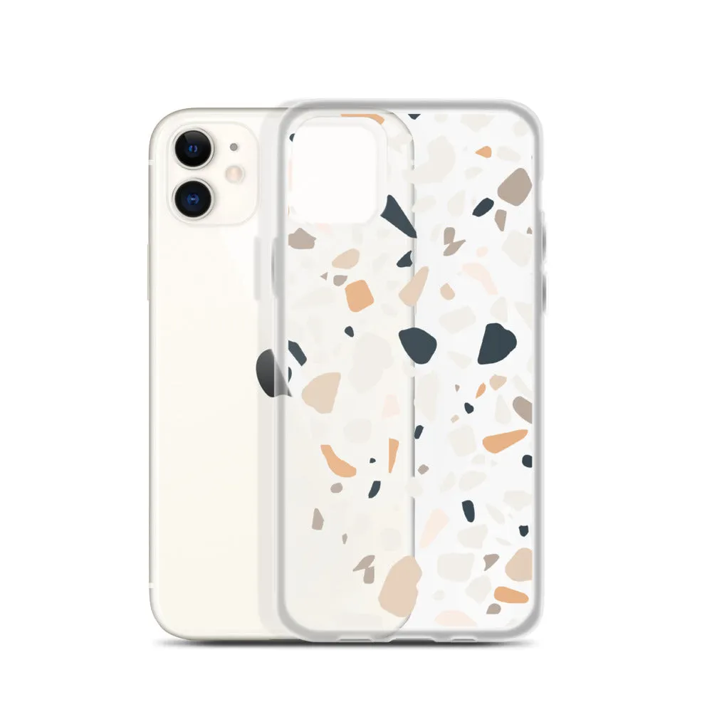 Terrazzo Abstract iPhone 14 13 12 Pro Max Case, Clear Modern Art Print Cute Gift Aesthetic iPhone 11 Mini SE 2020 XS Max XR X 7 8 Cell Phone