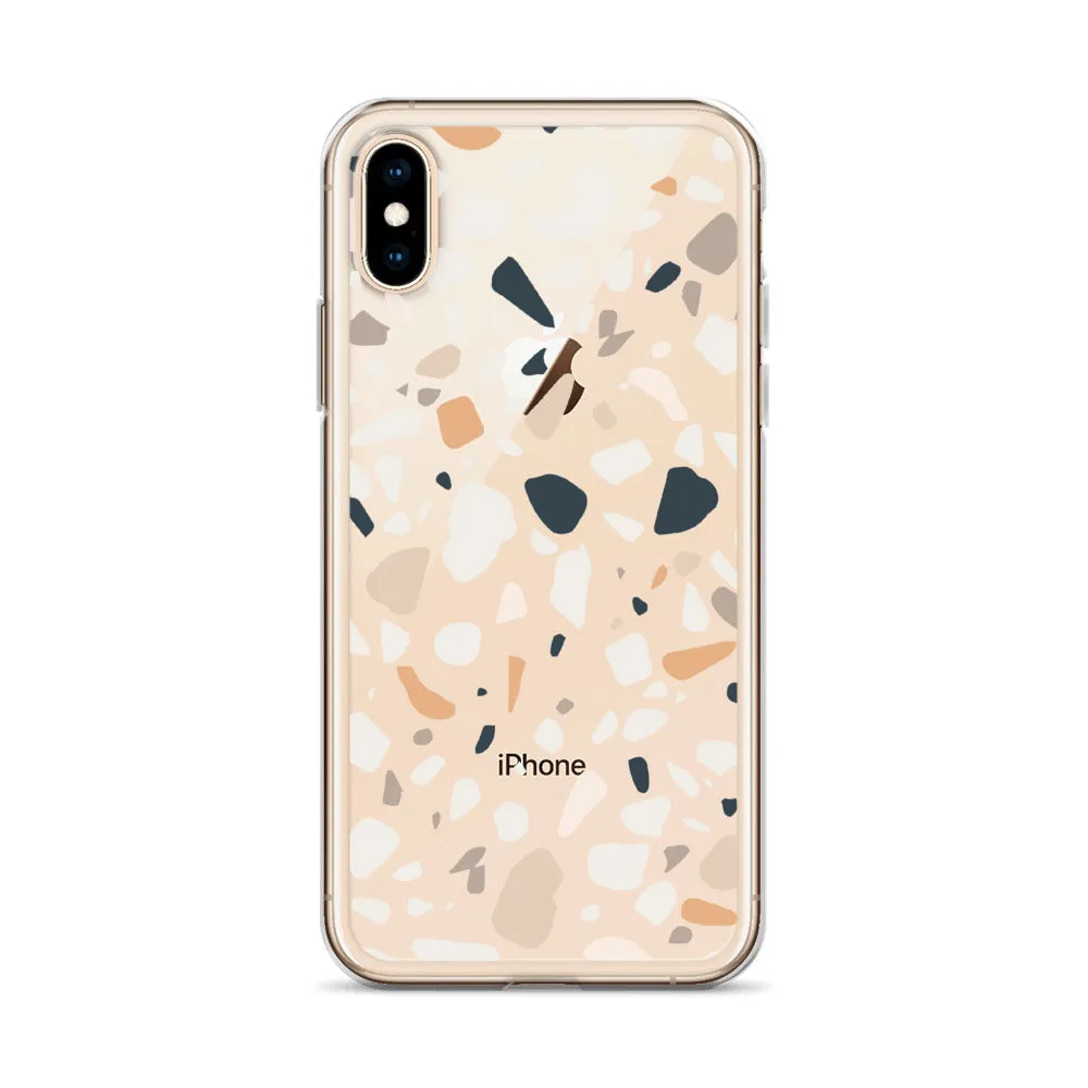 Terrazzo Abstract iPhone 14 13 12 Pro Max Case, Clear Modern Art Print Cute Gift Aesthetic iPhone 11 Mini SE 2020 XS Max XR X 7 8 Cell Phone