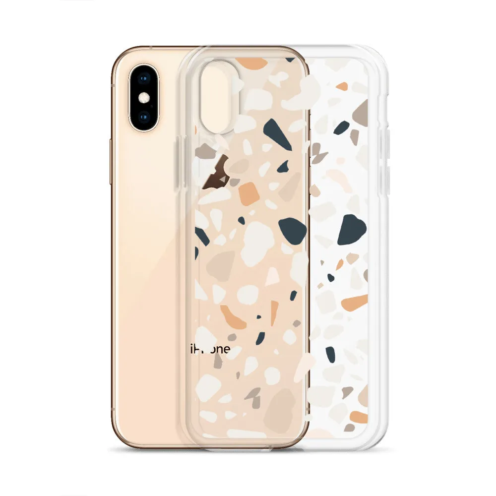 Terrazzo Abstract iPhone 14 13 12 Pro Max Case, Clear Modern Art Print Cute Gift Aesthetic iPhone 11 Mini SE 2020 XS Max XR X 7 8 Cell Phone