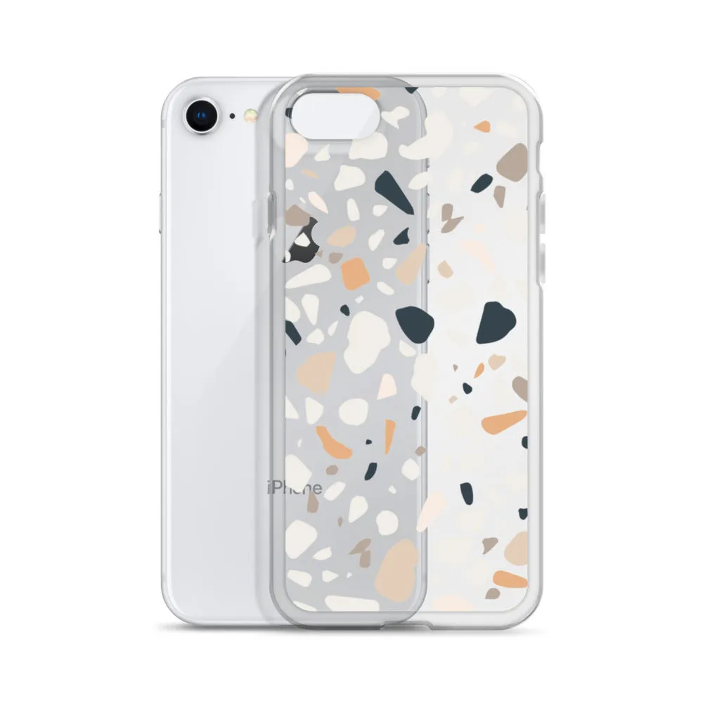 Terrazzo Abstract iPhone 14 13 12 Pro Max Case, Clear Modern Art Print Cute Gift Aesthetic iPhone 11 Mini SE 2020 XS Max XR X 7 8 Cell Phone