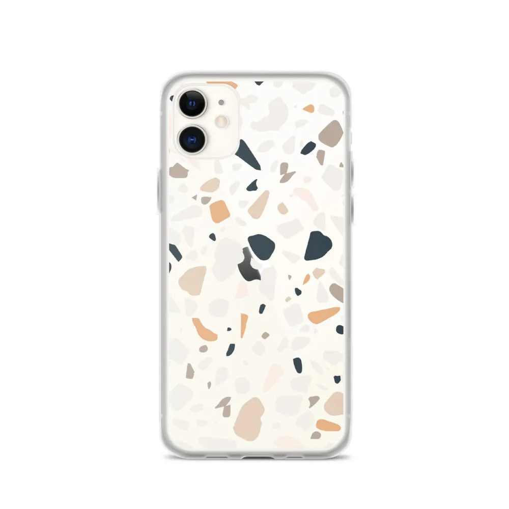 Terrazzo Abstract iPhone 14 13 12 Pro Max Case, Clear Modern Art Print Cute Gift Aesthetic iPhone 11 Mini SE 2020 XS Max XR X 7 8 Cell Phone