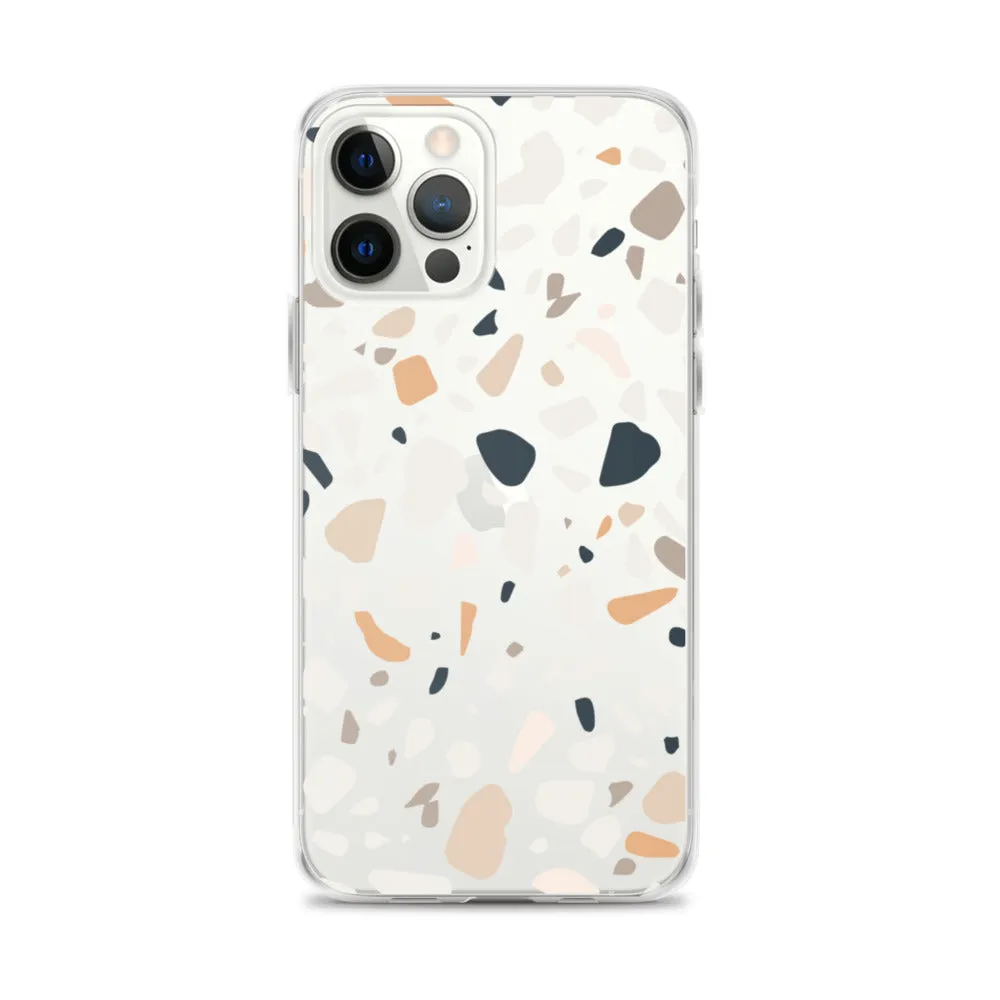 Terrazzo Abstract iPhone 14 13 12 Pro Max Case, Clear Modern Art Print Cute Gift Aesthetic iPhone 11 Mini SE 2020 XS Max XR X 7 8 Cell Phone