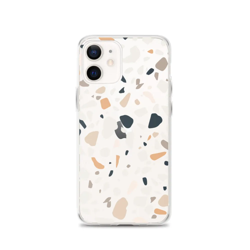 Terrazzo Abstract iPhone 14 13 12 Pro Max Case, Clear Modern Art Print Cute Gift Aesthetic iPhone 11 Mini SE 2020 XS Max XR X 7 8 Cell Phone