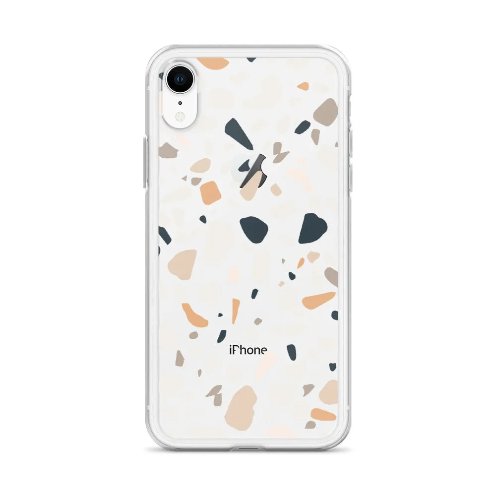 Terrazzo Abstract iPhone 14 13 12 Pro Max Case, Clear Modern Art Print Cute Gift Aesthetic iPhone 11 Mini SE 2020 XS Max XR X 7 8 Cell Phone