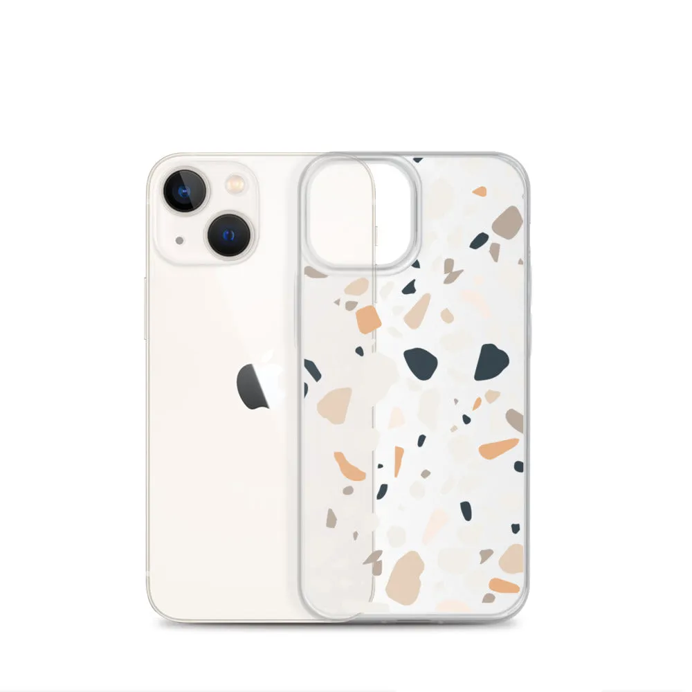 Terrazzo Abstract iPhone 14 13 12 Pro Max Case, Clear Modern Art Print Cute Gift Aesthetic iPhone 11 Mini SE 2020 XS Max XR X 7 8 Cell Phone