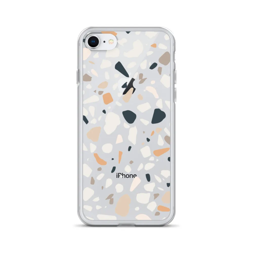 Terrazzo Abstract iPhone 14 13 12 Pro Max Case, Clear Modern Art Print Cute Gift Aesthetic iPhone 11 Mini SE 2020 XS Max XR X 7 8 Cell Phone