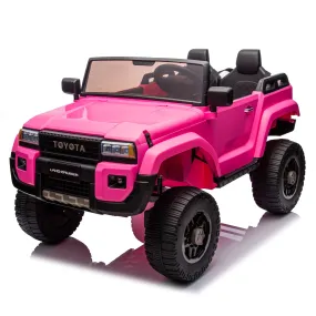 Toyota LC250 24V Two-Seater Kids Ride-On Car with Remote Control - Pink